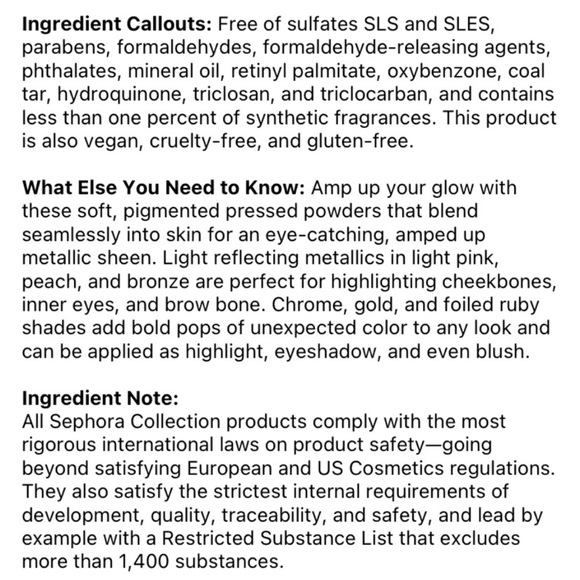 Sephora Collection Metallic Pigment Palette - Picture 3 of 6